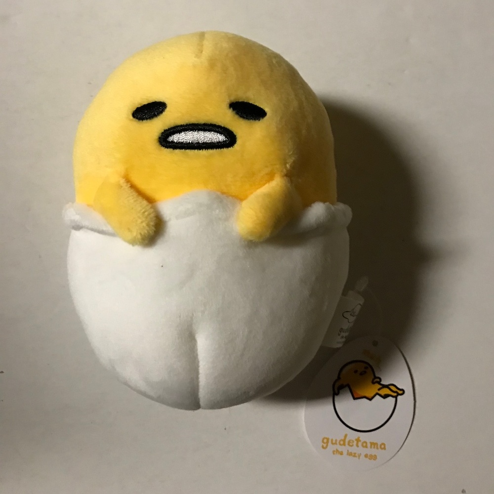 Gudetama Vertical in Egg Shell 4 3/4-Inch Plush
